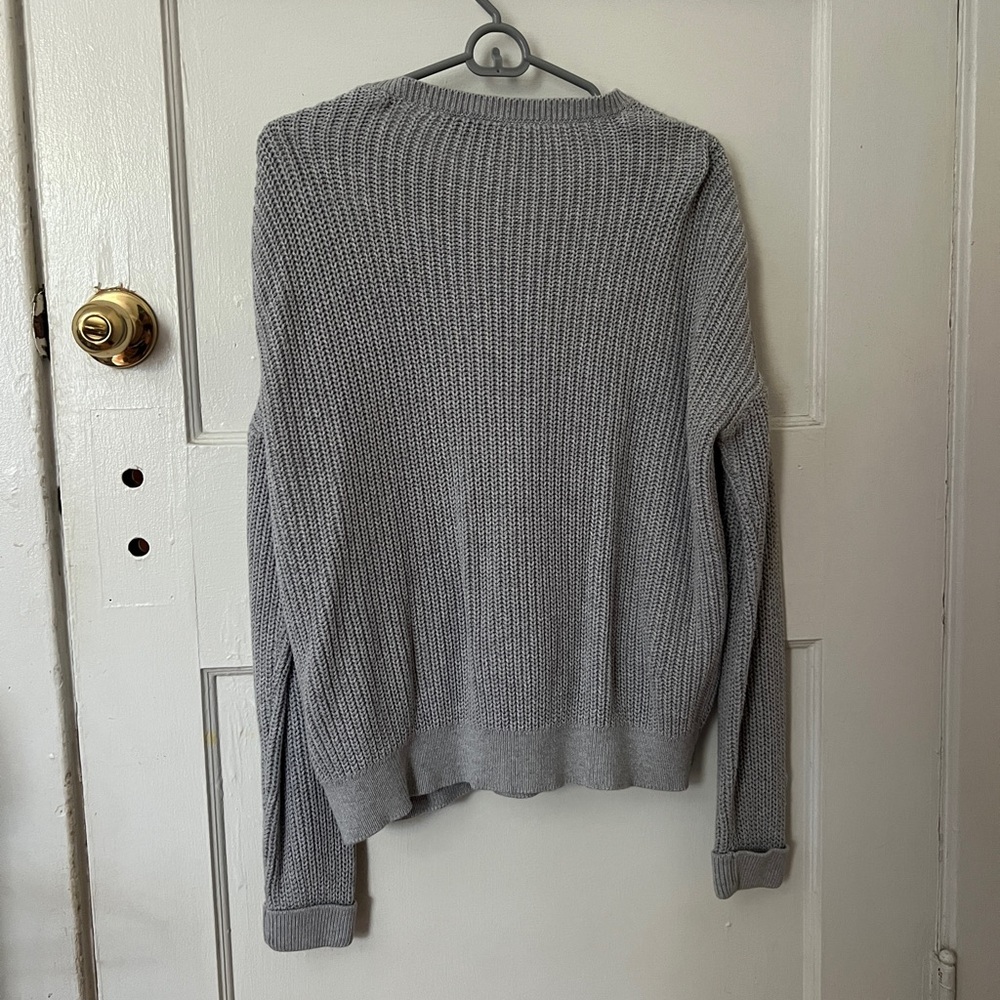 Topshop Light Gray Crewneck Sweater for women - Picture 2 of 3